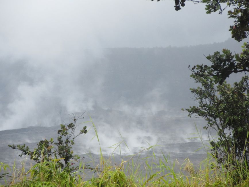 steaming caldera