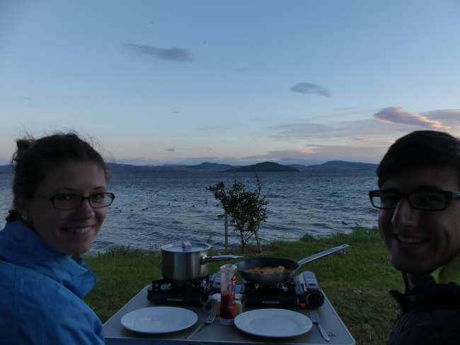 Abendessen mit herrlichem Blick auf den Lake Rotorua