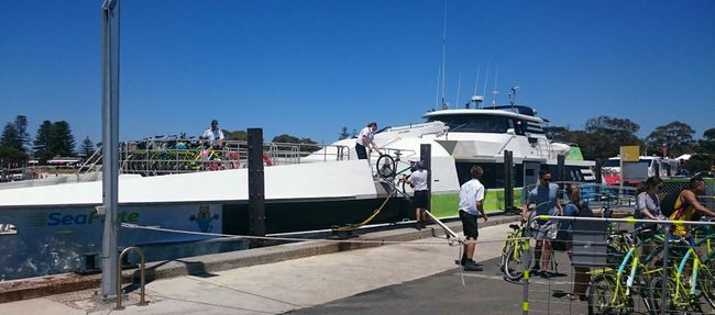 We took this high-speed ferry to Rottnest Island; rental bikes were on board.
