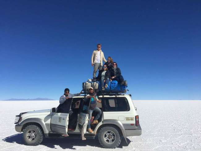 Uyuni Salt Flats - our car