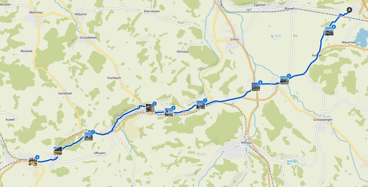 Etappe 01 Huttwil, 21.7 Km (21.7 Km)