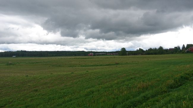 The landscape opens up near Värtsilä