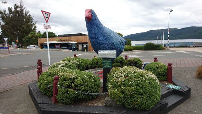 Takahe statue in Te Anau