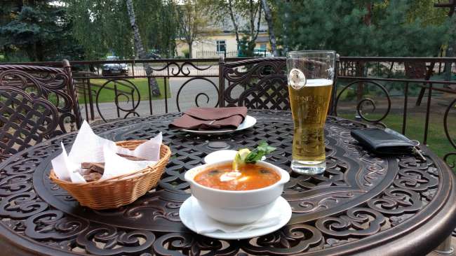 Soljanka and Warsteiner brewed in Belarus, ... so says the waiter.