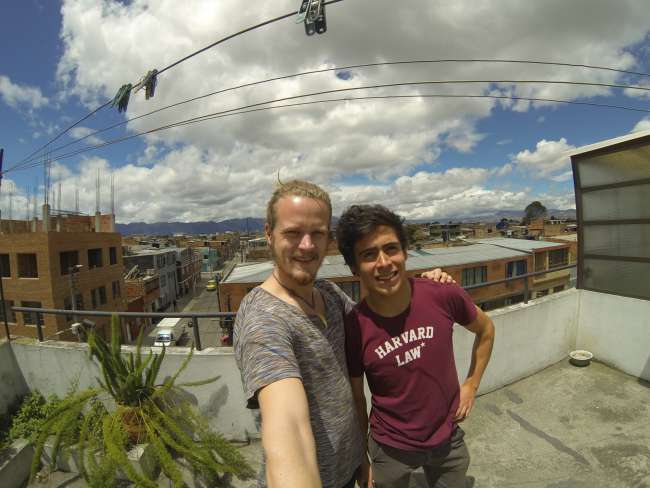 Daniel and me on his rooftop