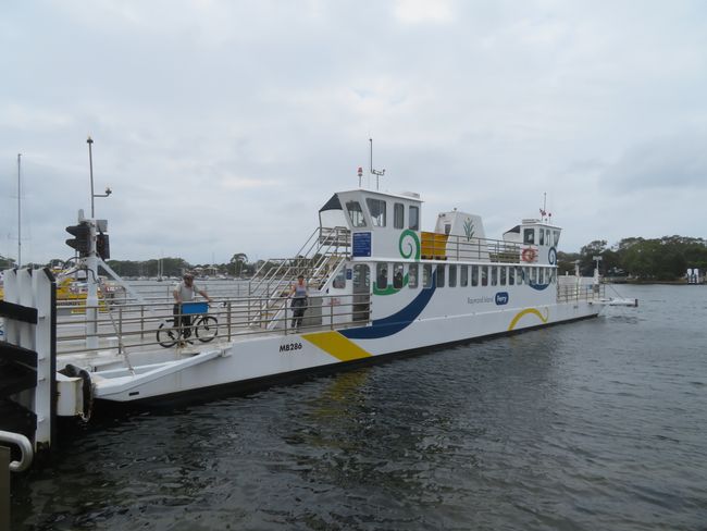 The ferry to Raymond Island with precious cargo