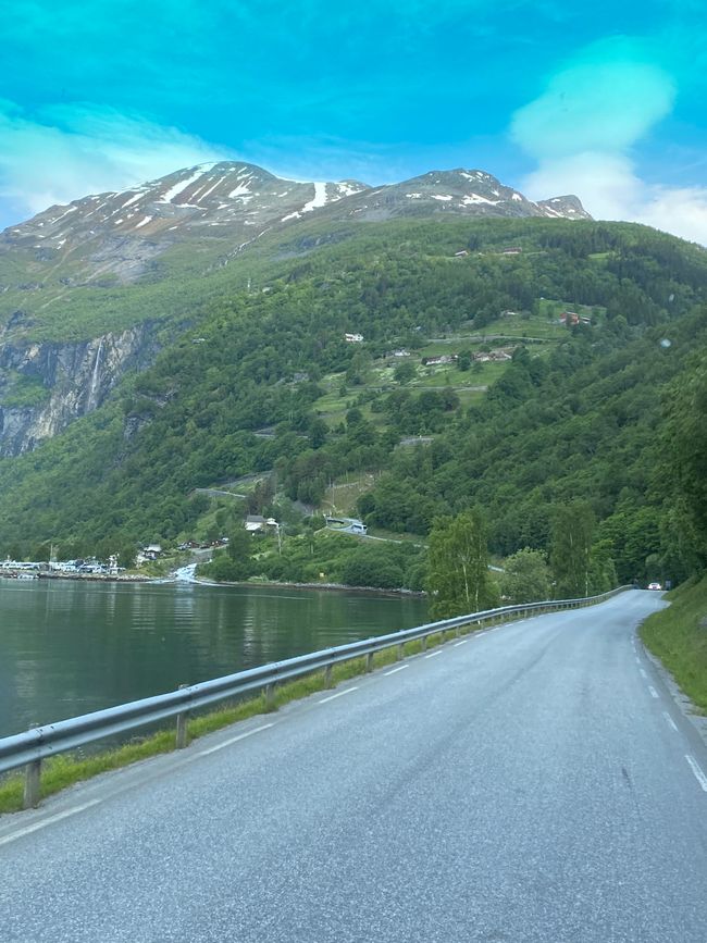 Looking back at the Geirangerfjord