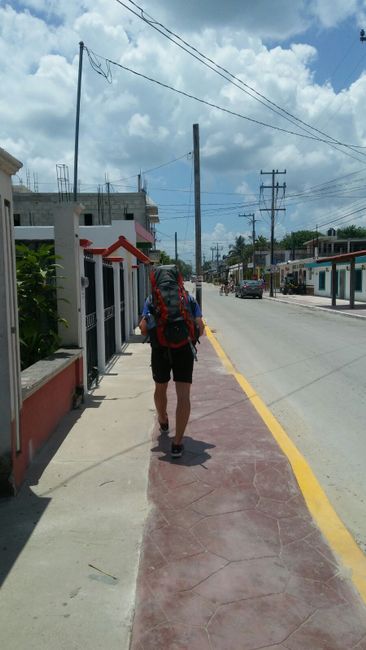 On the way to the accommodation in Bacalar