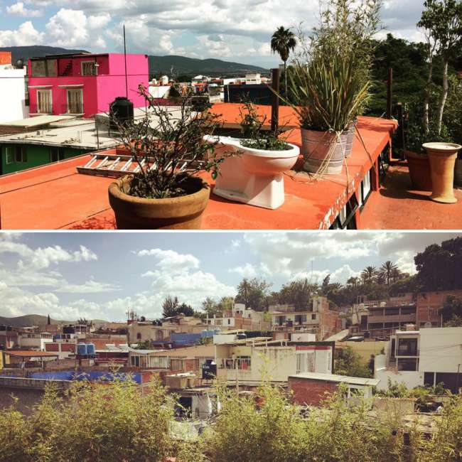 'Over the roofs of Oaxaca City'