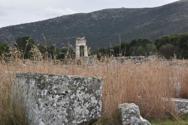 Remains of the temple complex in Epidaurus