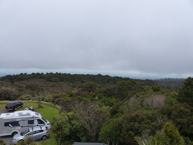 View from Taranaki - unfortunately cloudy