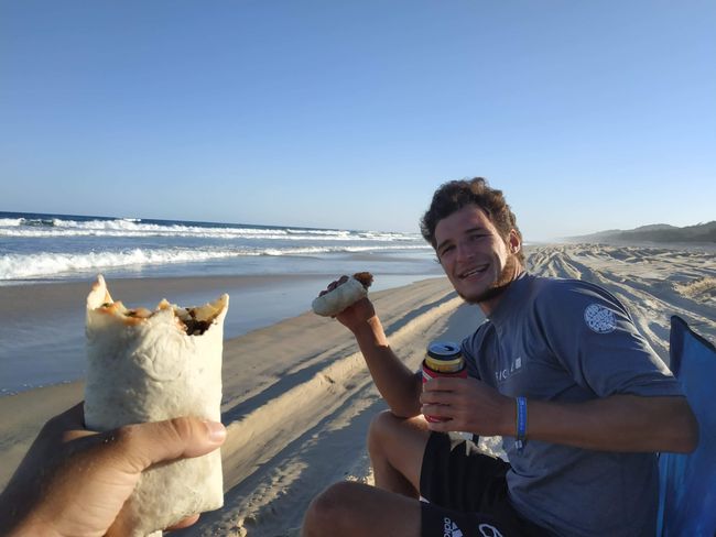 Burritos am Strand