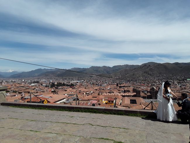 Cusco - In the background, the snow-covered Ausangate, 'Father of the Mountains' and 6,384m high
