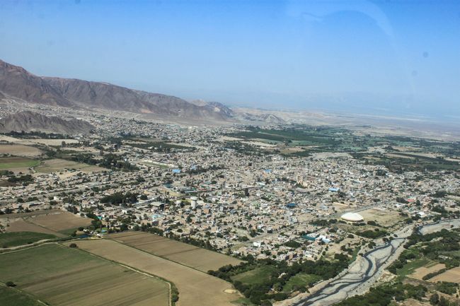 die Stadt Nazca aus der Luft