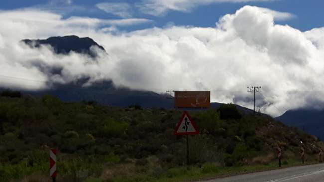 The Toorkop covered in clouds