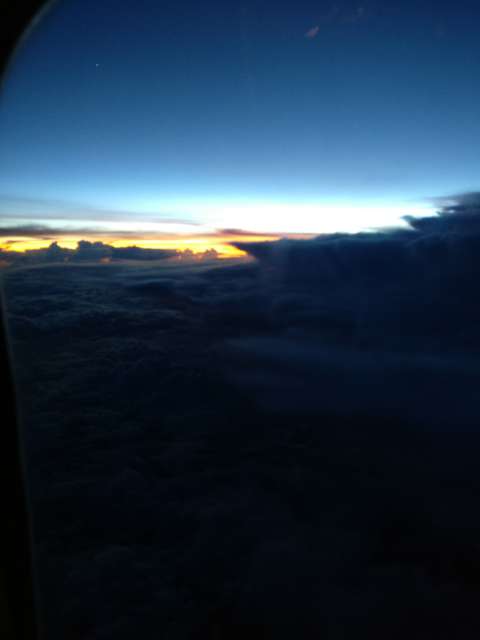 Above the clouds on the way to Jamaica