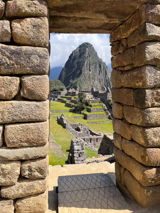 Blick auf den Berg Wayna Picchu
