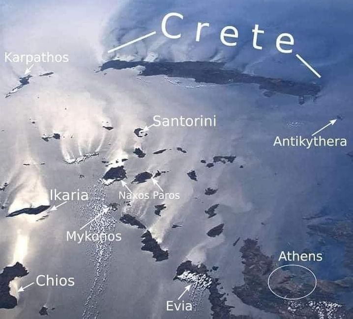 Kreta; wie eine Blockade vor den anderen Inseln