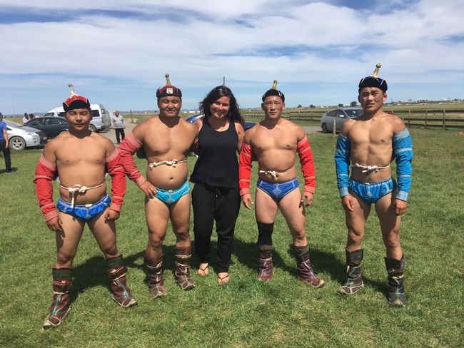 Mongolian national sport: wrestling