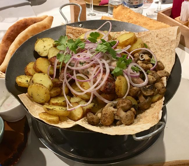 Georgian meat platter.