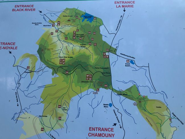 Map des Black River Georges Nationalpark