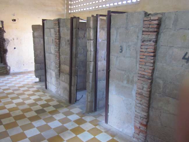 Cells in the Toul Sleng Museum