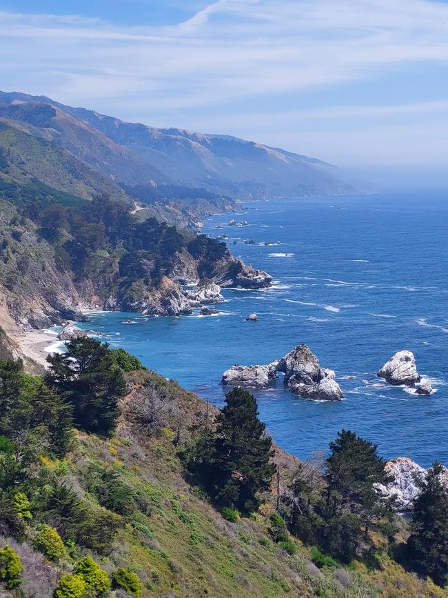 California's coast between SF and LA