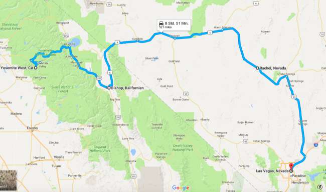 Day 15 & 16 - From Yosemite to Vegas