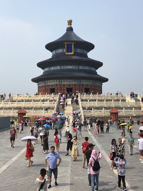 The Temple of Heaven with a lot of people.