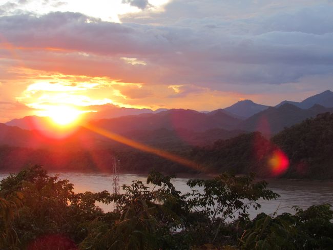 Sunset view from Mt. Phou si