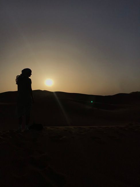 Sonnenaufgang in der Sahara 