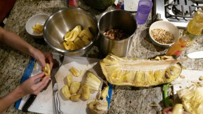 The ingredients for Mole and Tinka with jackfruit.