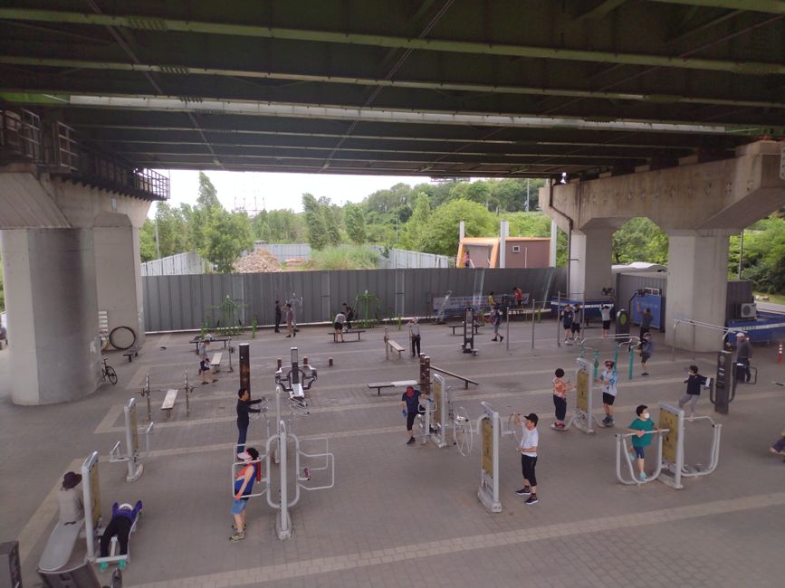 In solchen städtischen Sportanlagen wird rund um die Uhr fleißig trainiert 
