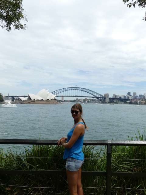 Me with the Opera House and Harbour Bridge