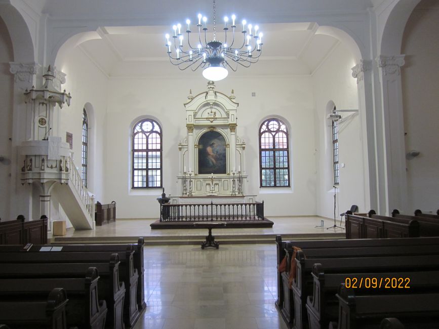 Interior of the small church