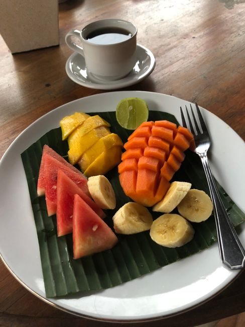 Breakfast fruit plate