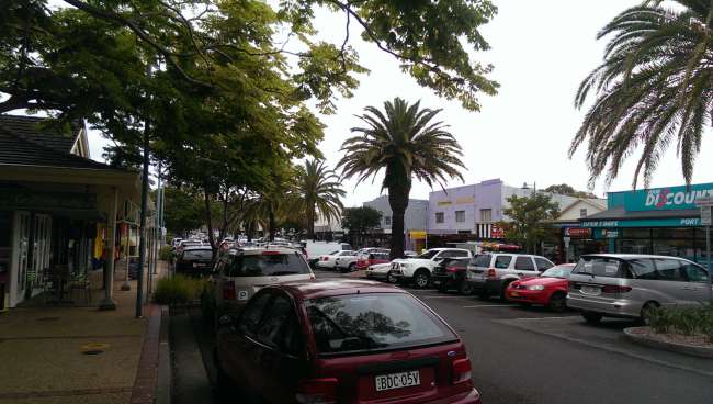 Shopping street in Port Macquarie
