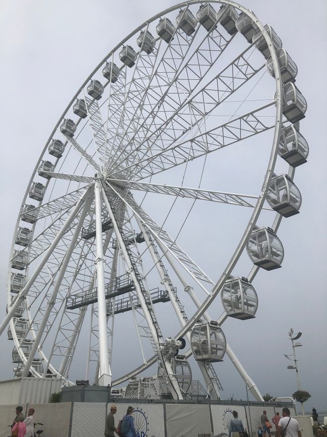 The Ferris wheel was on the beach