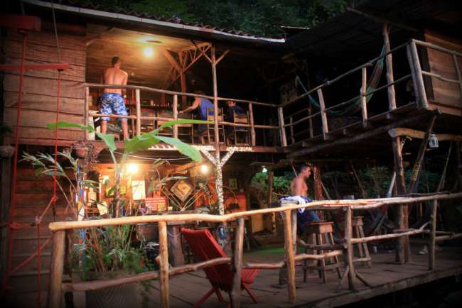 Terrace of the Treehouse hostel