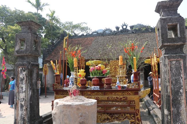 Altar of the temple in Hoa Lu