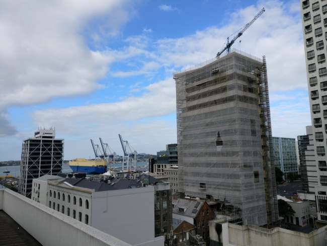 View from hostel in Auckland