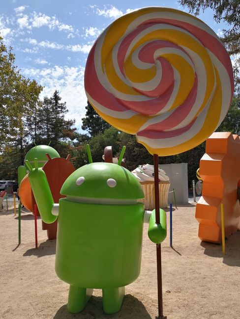 Android Lawn Statues