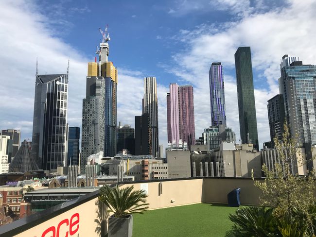 Rooftop terrace hostel in Melbourne