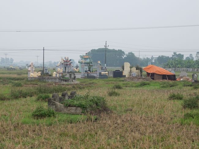 Cemetery in the middle of the field