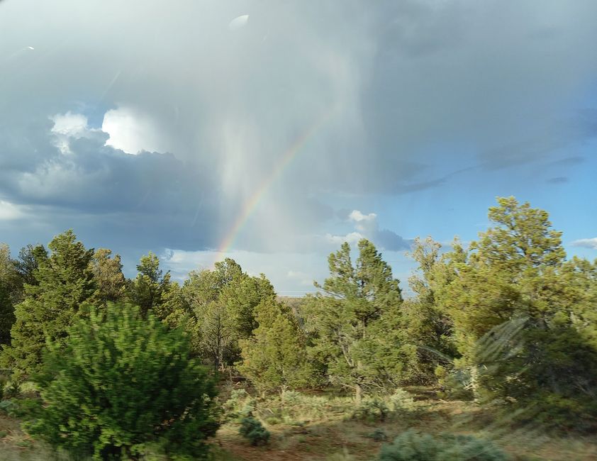 Rainbow just before the Grand Canyon