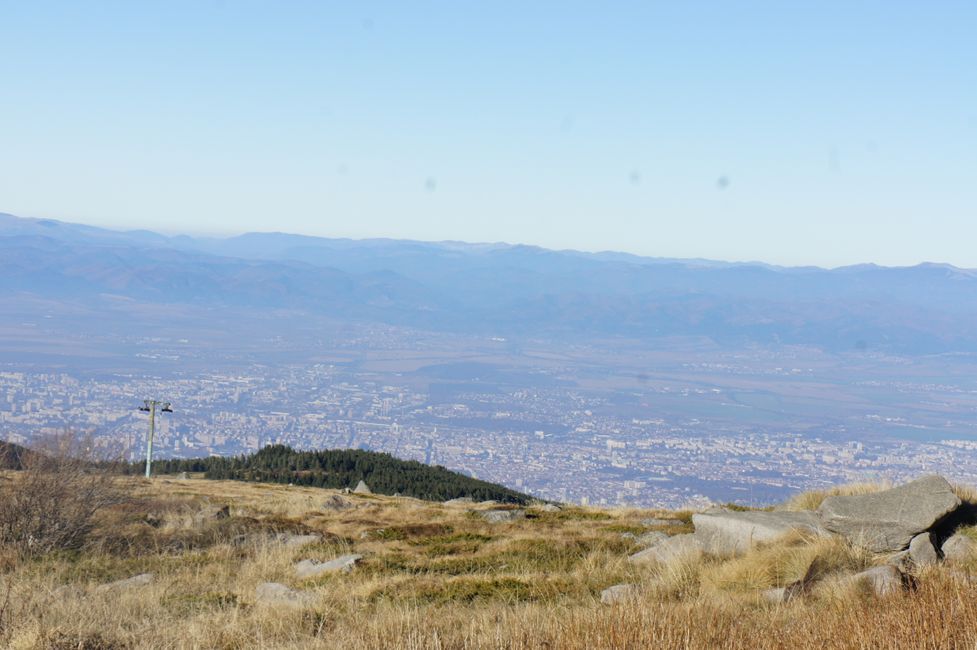 Blick auf Sofia vom Vitosha-Berg 