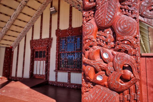 Maori Pa in einer kleinen Gemeinde in Rotorua