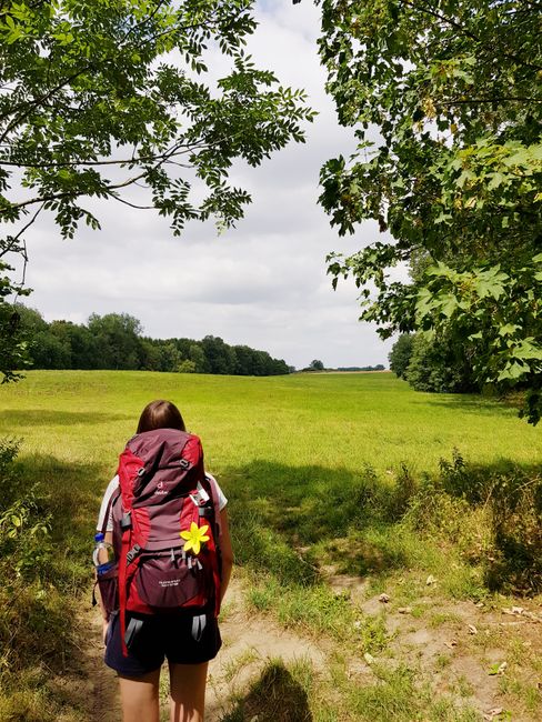 Der erste Schritt - üben mit dem neuen Rucksack