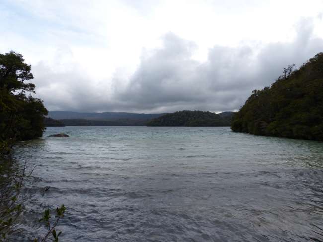 Lake Waikareiti - a bit stormy