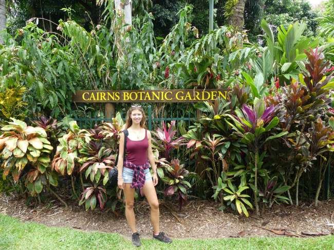 In front of the botanical gardens in Cairns
